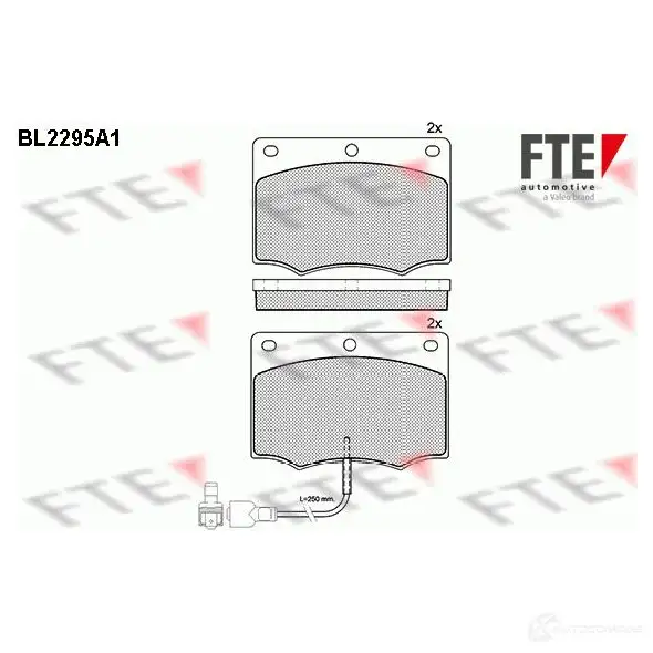 Тормозные колодки, комплект FTE Z671Y 2057 8 605440 bl2295a1 изображение 0