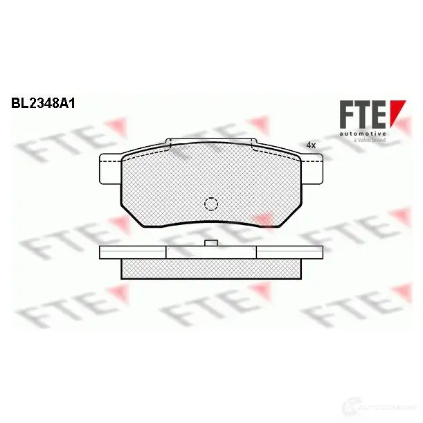 Тормозные колодки дисковые, комплект FTE 2 1312 BL2348A1 D339-7233 605491