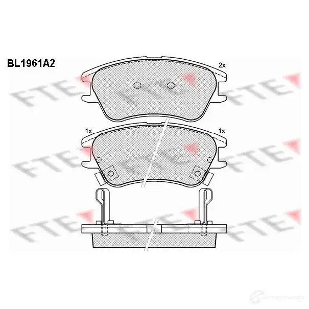 Тормозные колодки дисковые, комплект FTE BL1961A2 605086 2427 7 24397 изображение 0