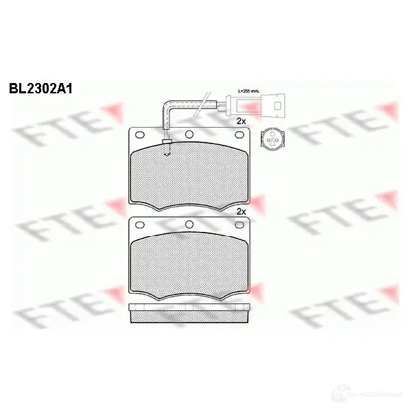 Тормозные колодки, комплект FTE 605447 20 578 bl2302a1 20791