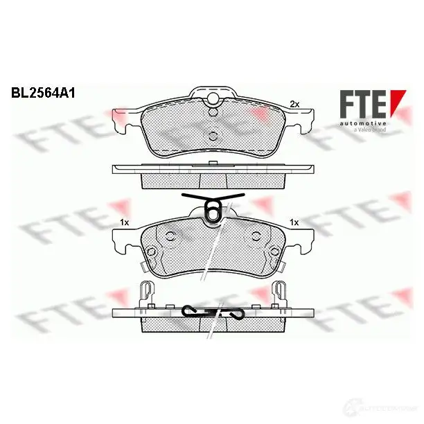 Тормозные колодки дисковые, комплект FTE 24 574 BL2564A1 605736 24575 изображение 0