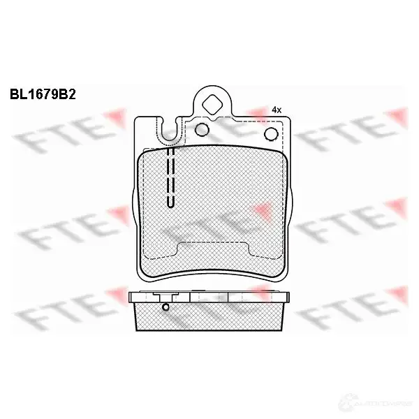 Тормозные колодки дисковые, комплект FTE BL1679B2 604698 D873-7748 21 899