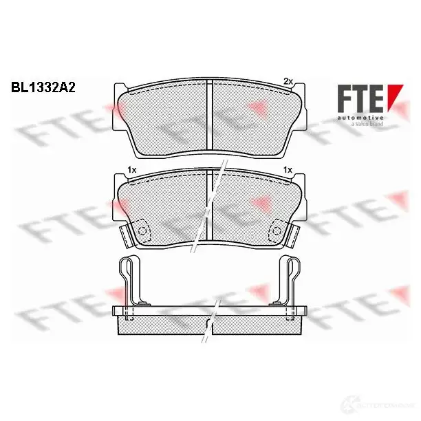 Тормозные колодки дисковые, комплект FTE 604390 BL1332A2 2150 0 21501