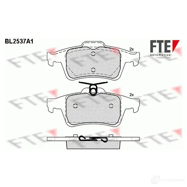 Тормозные колодки дисковые, комплект FTE BL2537A1 D1095- 8248 D973-8248 605702