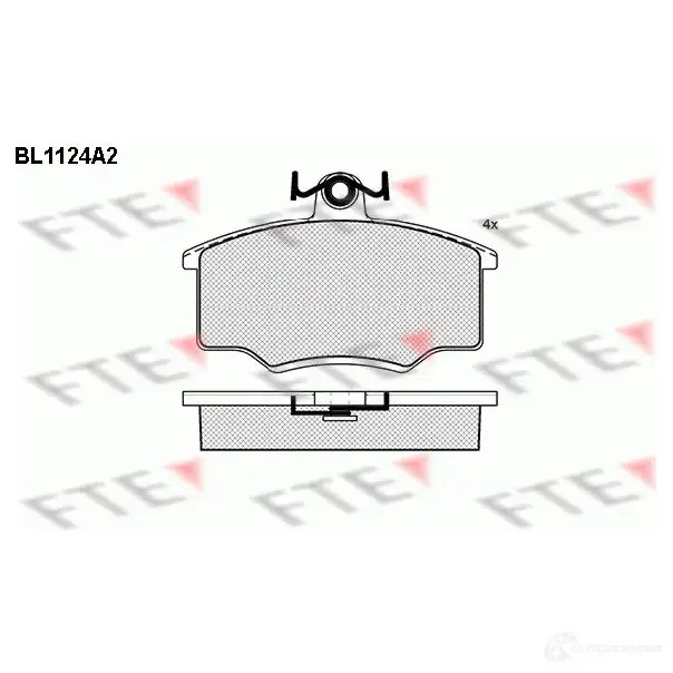Тормозные колодки, комплект FTE bl1124a2 20670 20 487 604165
