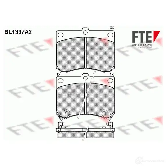 Тормозные колодки, комплект FTE bl1337a2 21 539 21540 604398 изображение 0