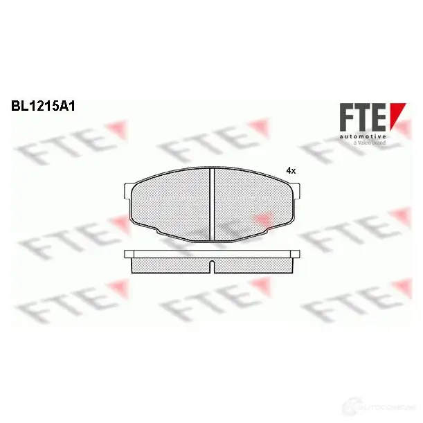 Тормозные колодки, комплект FTE 604253 bl1215a1 D207-7127 2 1042