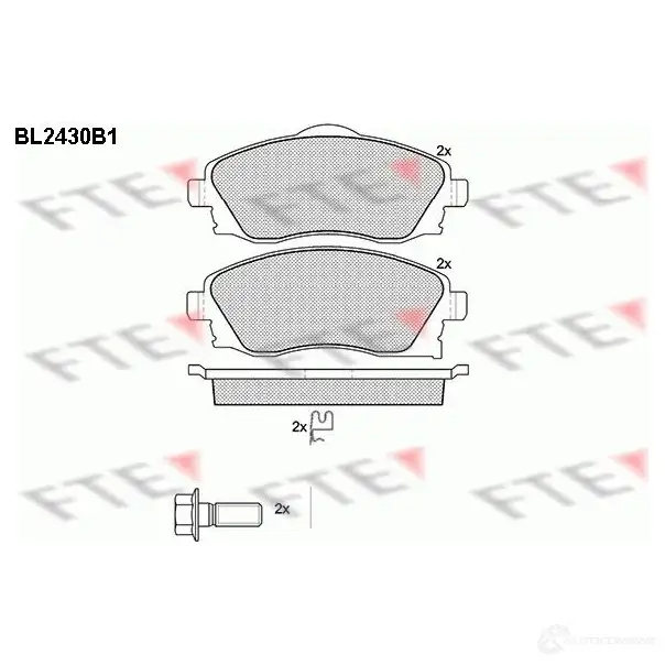 Тормозные колодки дисковые, комплект FTE 23226 23 225 BL2430B1 605583 изображение 0