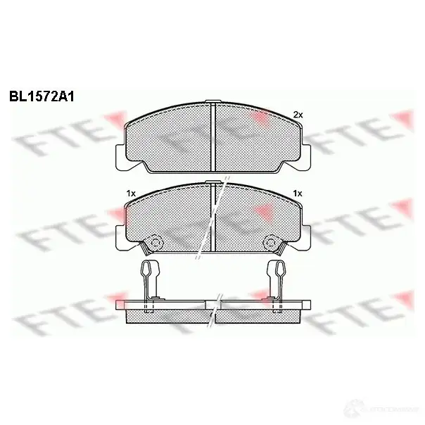 Тормозные колодки, комплект FTE 0EILUJZ 604615 D56 0-7439 bl1572a1 изображение 0