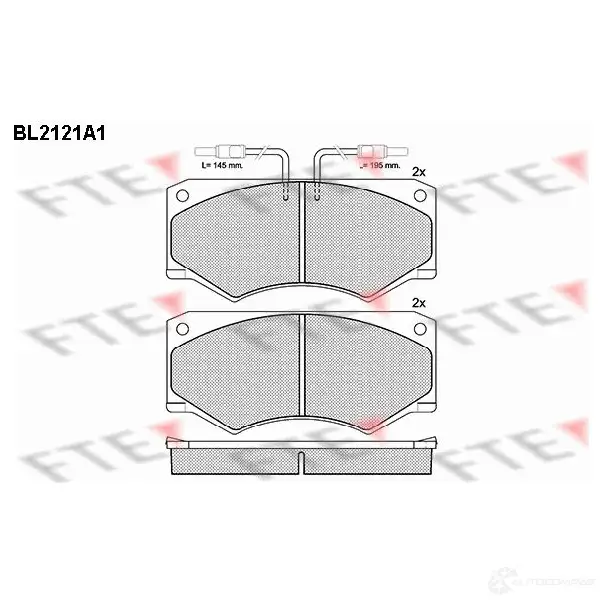 Тормозные колодки, комплект FTE 20 465 21006 bl2121a1 605244 изображение 0