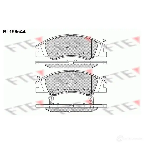 Тормозные колодки дисковые, комплект FTE 242 18 605088 24219 BL1965A4 изображение 0