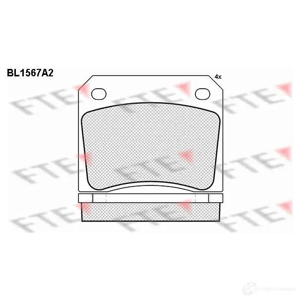 Тормозные колодки, комплект FTE 20370 bl1567a2 200 07 604613 изображение 0