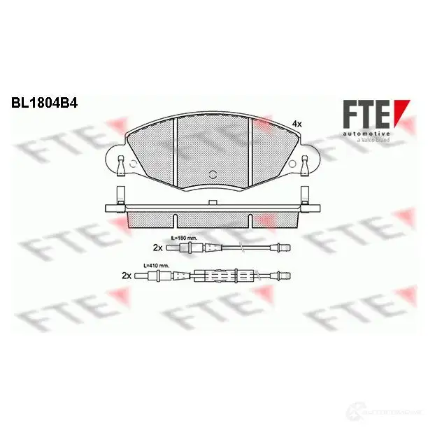 Тормозные колодки дисковые, комплект FTE 23273 BL1804B4 604868 2 3272 изображение 0