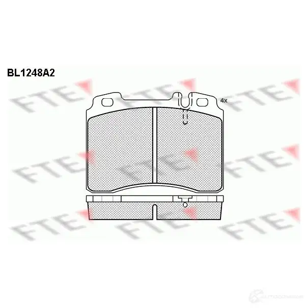 Тормозные колодки дисковые, комплект FTE BL1248A2 D561-7440 211 53 604288 изображение 0