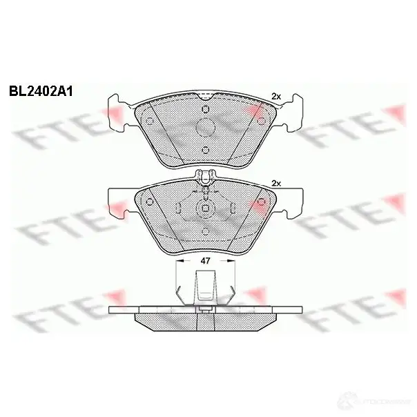 Тормозные колодки дисковые, комплект FTE 605552 21 670 BL2402A1 21671 изображение 0