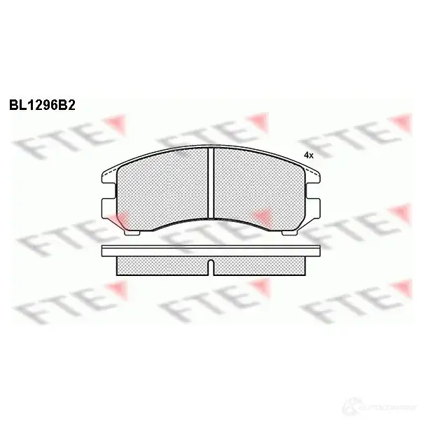 Тормозные колодки, комплект FTE 604343 bl1296b2 2134 4 D452-7332