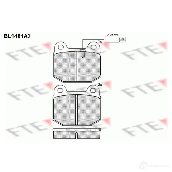 Тормозные колодки, комплект FTE 2 0323 bl1464a2 604531 20373 изображение 0