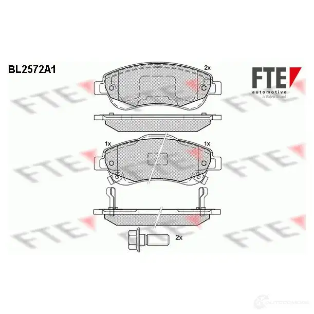 Тормозные колодки дисковые, комплект FTE 605747 2 4638 BL2572A1 24639