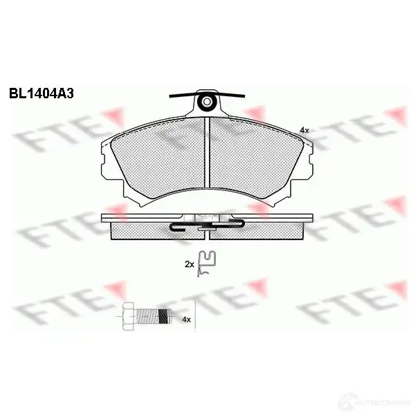 Тормозные колодки дисковые, комплект FTE 21920 BL1404A3 21 796 604475 изображение 0