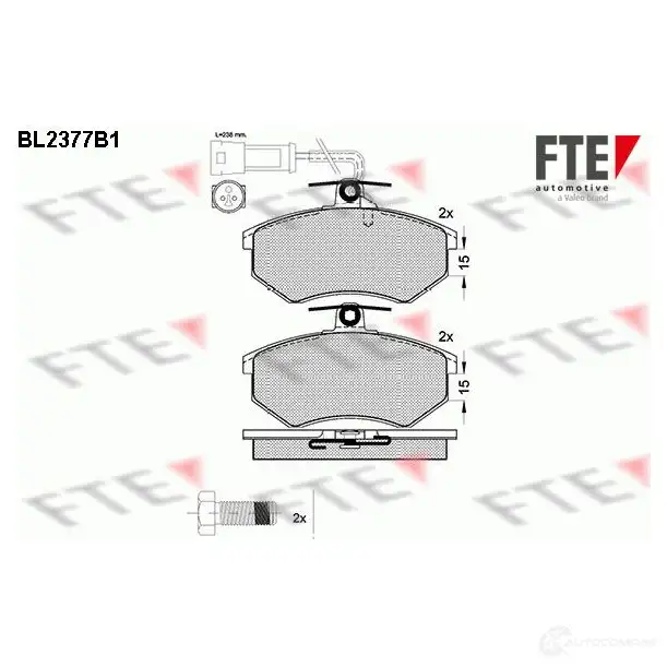 Тормозные колодки дисковые, комплект FTE BL2377B1 20901 206 69 605524 изображение 0