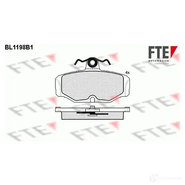 Тормозные колодки дисковые, комплект FTE 604237 20981 BL1198B1 2 0980