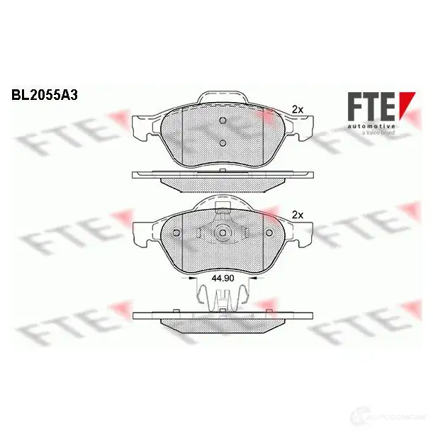 Тормозные колодки дисковые, комплект FTE 24535 605185 BL2055A3 2321 5 изображение 0