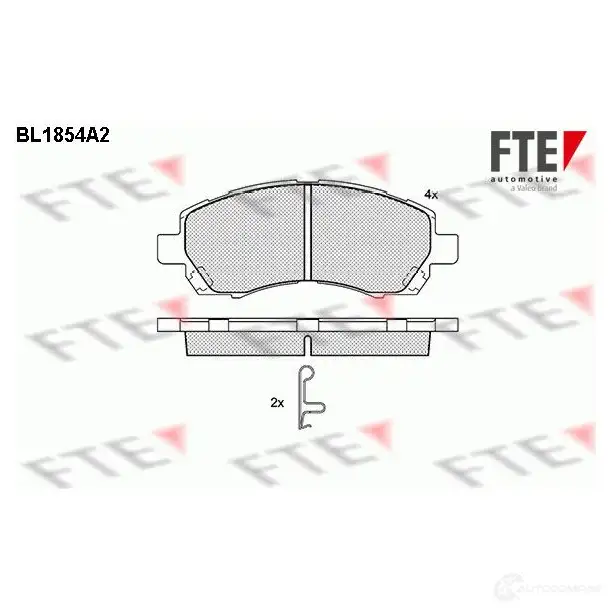 Тормозные колодки, комплект FTE 23781 23 780 604928 bl1854a2 изображение 0