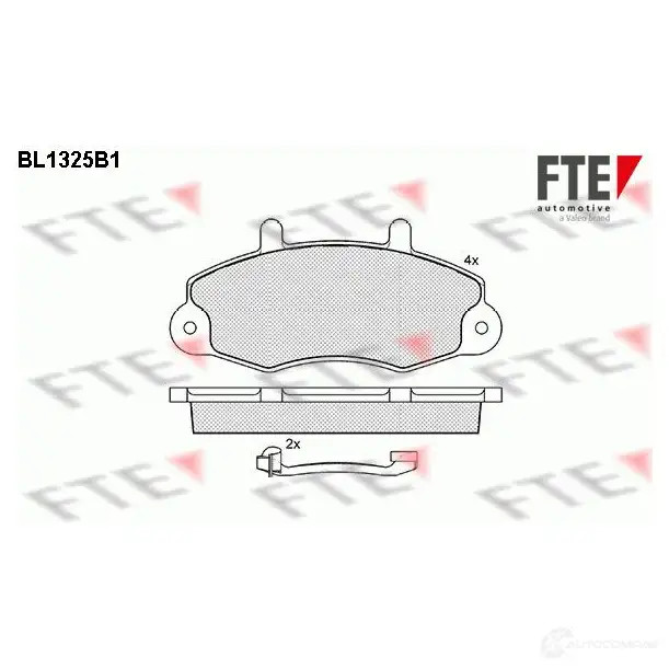 Тормозные колодки, комплект FTE 214 70 8BV4Y 604379 bl1325b1