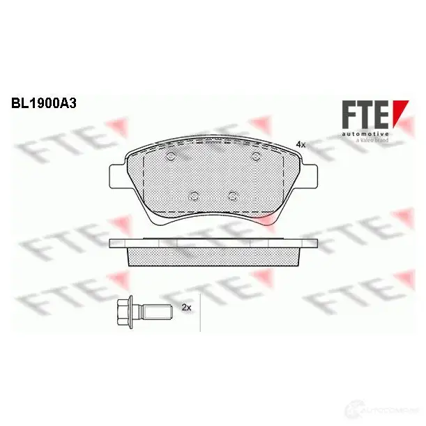 Тормозные колодки дисковые, комплект FTE 23 930 604999 BL1900A3 9XAND2M