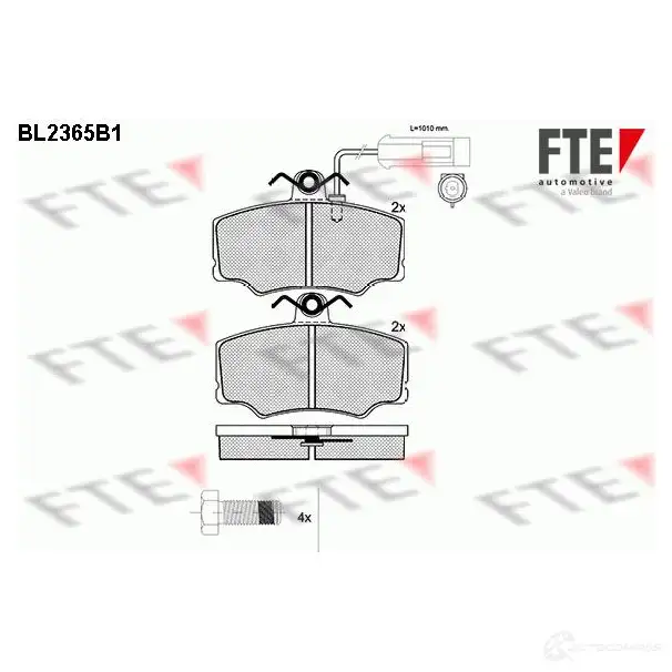 Тормозные колодки, комплект FTE bl2365b1 21269 605510 20 332