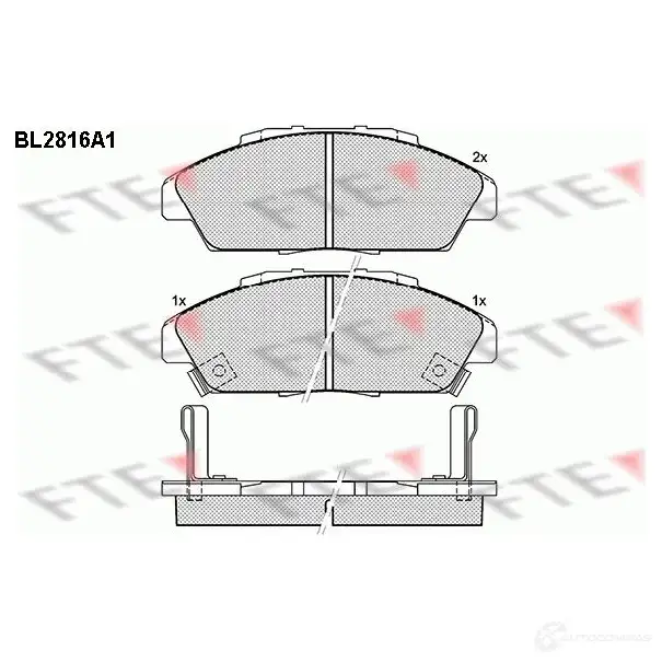 Тормозные колодки дисковые, комплект FTE 2 1700 BL2816A1 21701 606014