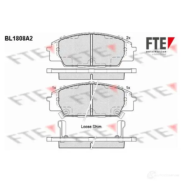 Тормозные колодки дисковые, комплект FTE 2 3178 BL1808A2 604872 23179 изображение 0