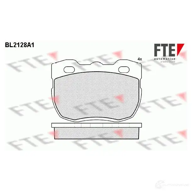 Тормозные колодки дисковые, комплект FTE 2 1459 D520-7401 BL2128A1 605250