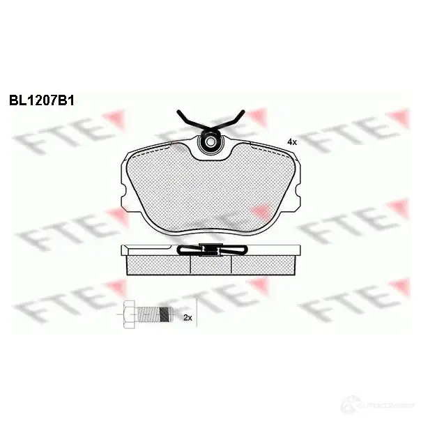 Тормозные колодки, комплект FTE 604246 2 1009 21010 bl1207b1