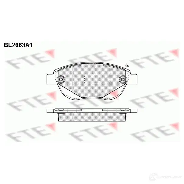 Тормозные колодки дисковые, комплект FTE D1541-8872 BL2663A1 605848 250 94 изображение 0