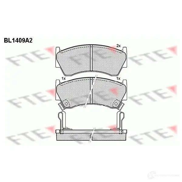 Тормозные колодки дисковые, комплект FTE BL1409A2 23005 604482 23 004 изображение 0