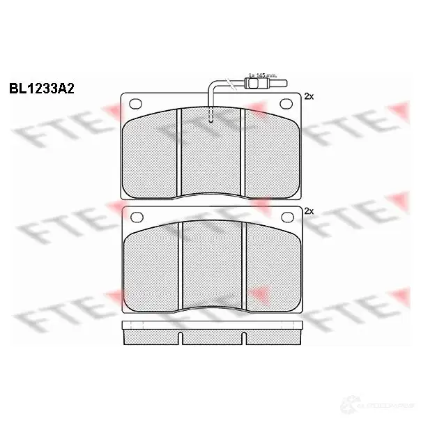 Тормозные колодки, комплект FTE bl1233a2 2 0380 604272 21110 изображение 0