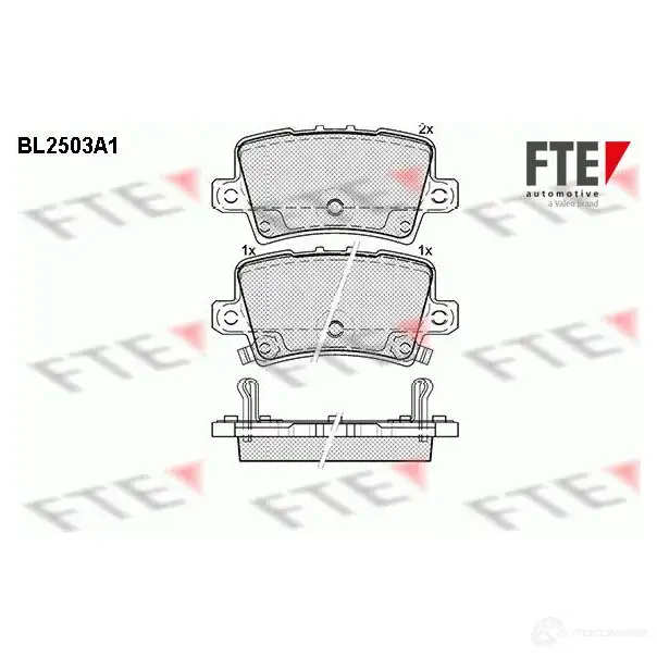 Тормозные колодки, комплект FTE bl2503a1 24 086 605666 24518