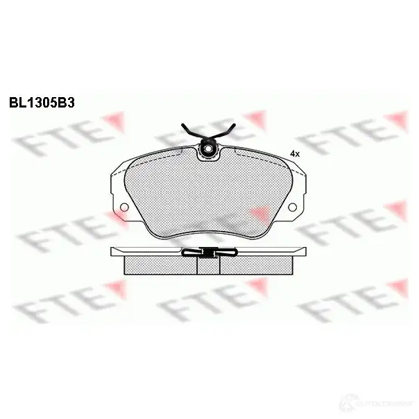 Тормозные колодки дисковые, комплект FTE 201 97 BL1305B3 21368 604352