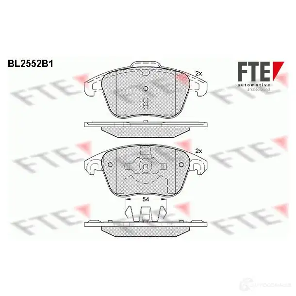 Тормозные колодки дисковые, комплект FTE 605724 2455 7 BL2552B1 24558 изображение 0