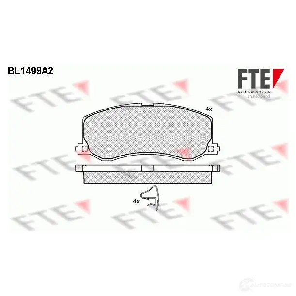Тормозные колодки, комплект FTE bl1499a2 2 1730 604574 N32V6