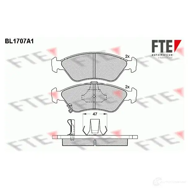Тормозные колодки, комплект FTE bl1707a1 604728 234 50 23451