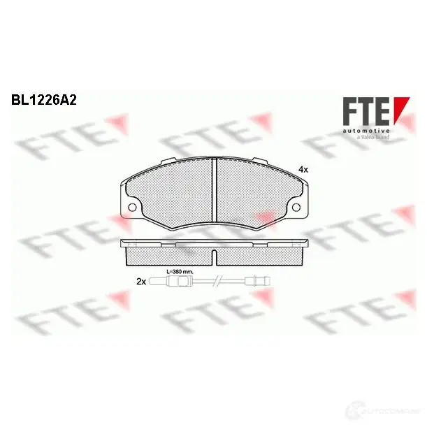 Тормозные колодки дисковые, комплект FTE BL1226A2 604264 210 16 21086
