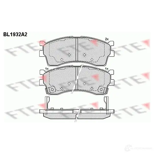 Тормозные колодки дисковые, комплект FTE BL1932A2 605039 23874 23 873