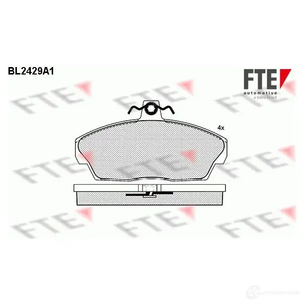 Тормозные колодки, комплект FTE bl2429a1 CFI6 2C0 4028569682761 605581
