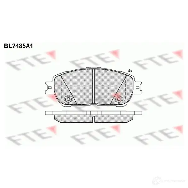 Тормозные колодки, комплект FTE 2 3855 605646 bl2485a1 D906-7896
