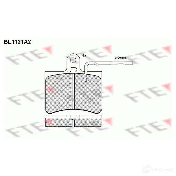 Тормозные колодки, комплект FTE 604160 bl1121a2 SXTW732 202 88