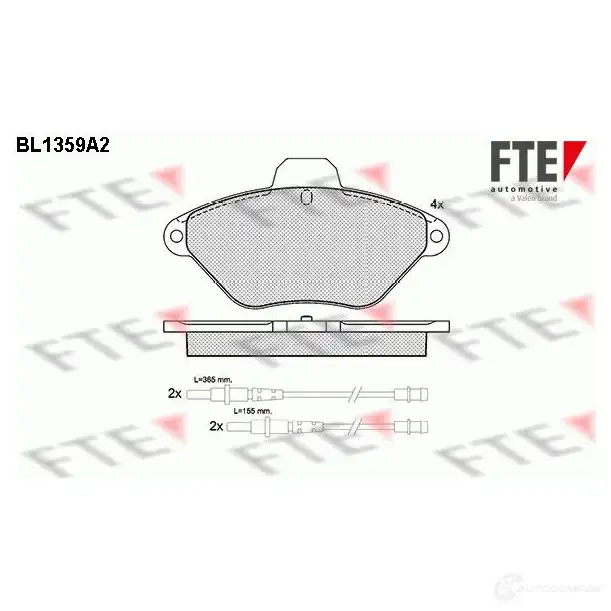 Тормозные колодки дисковые, комплект FTE 216 32 23148 BL1359A2 604422