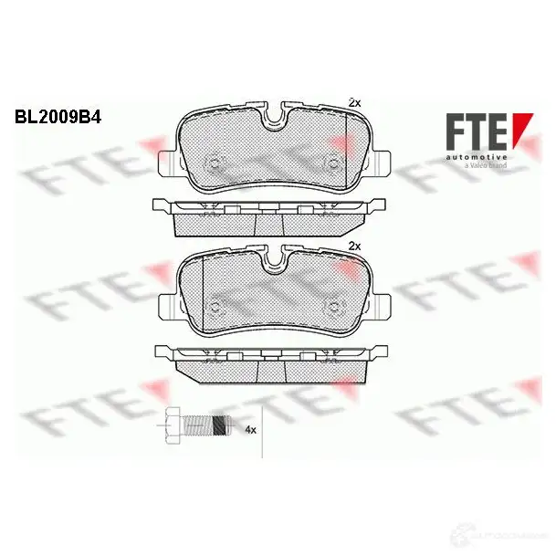 Тормозные колодки дисковые, комплект FTE BL2009B4 605138 D1099-8203 2 4192 изображение 0