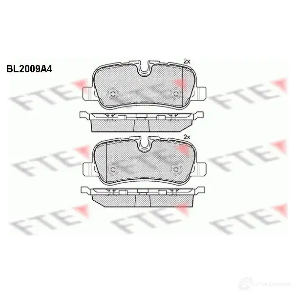 Тормозные колодки дисковые, комплект FTE D1099-8203 BL2009A4 2419 2 605137 изображение 0